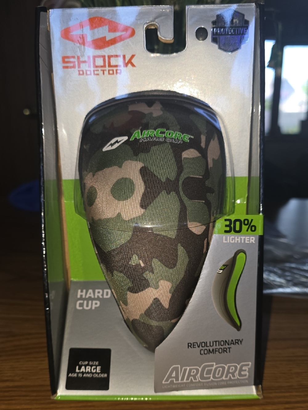 Shock Doctor AirCore Hard Cup Athletic Protector - Camo Green